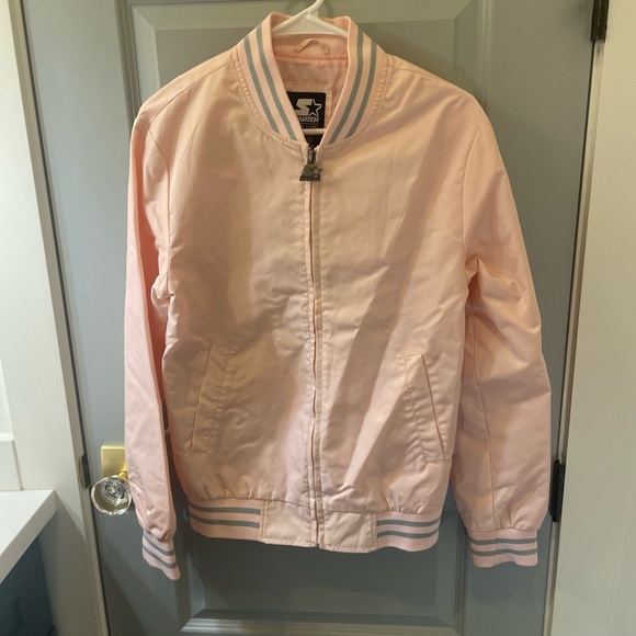 STARTER Jackets & Blazers - Women’s Pink starter Bomber Jacket